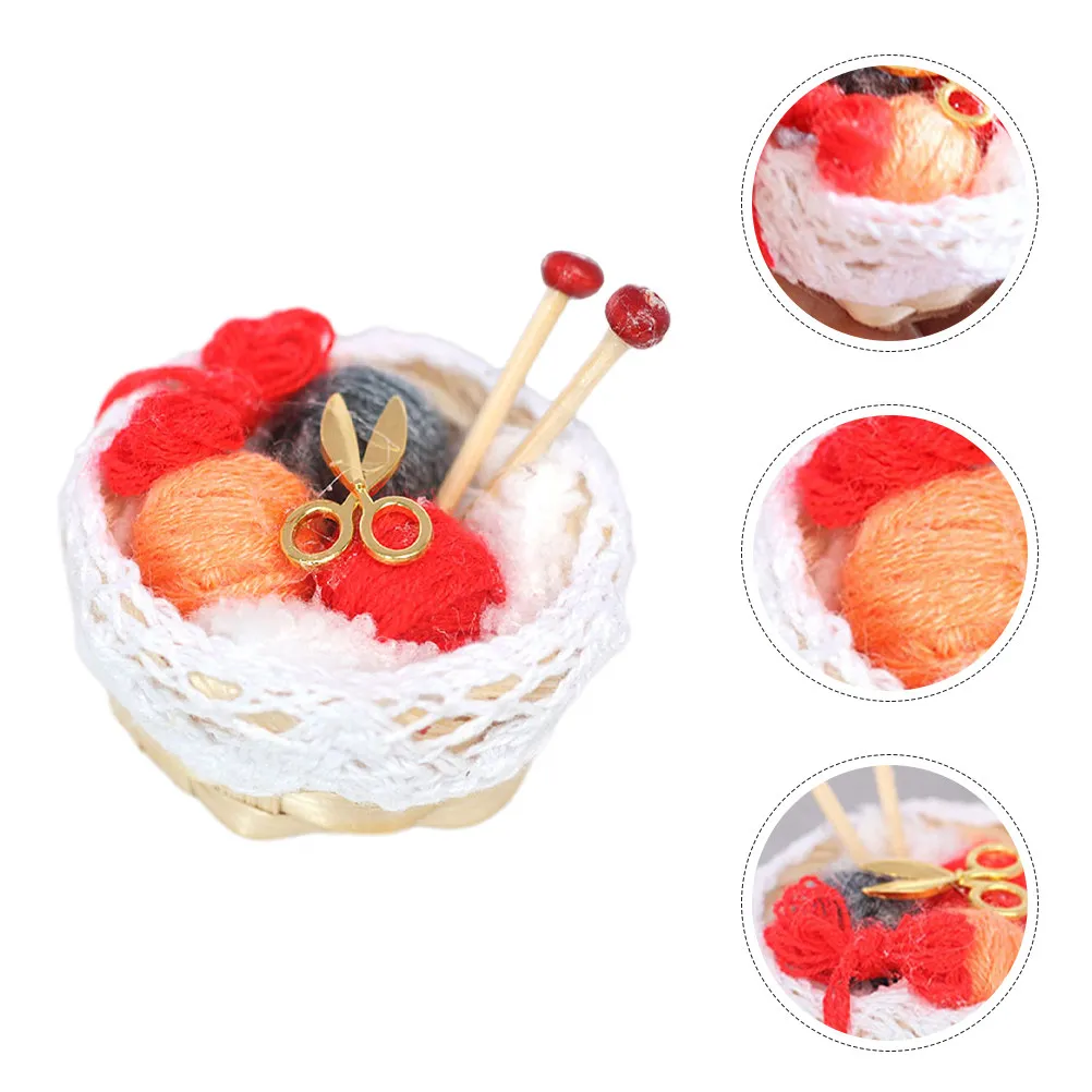 1Set Miniature Knitted Yarn Basket Dollhouse Decorative Accessory for Scene Layout Realistic 1:12 Scale Mini House Decoration
1Set Miniature Knitted Yarn Basket Dollhouse Decorative Accessory for Scene Layout Realistic 1:12 Scale Mini House Decoration