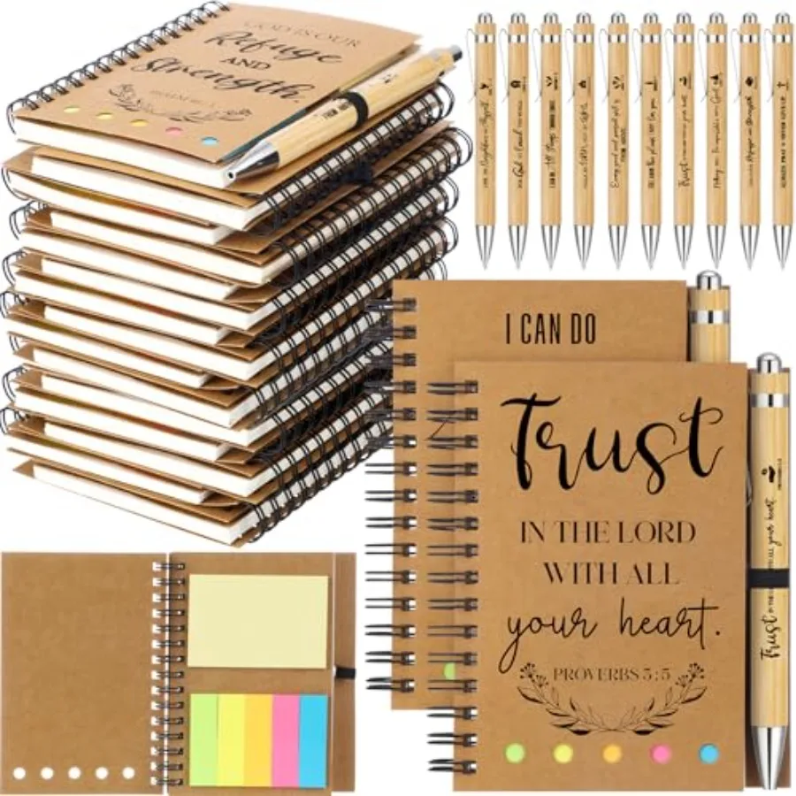60 Pcs/ 30 Set Christmas Christian Gifts Bulk Bible Notebooks with Sticky Notes Ballpoint Pen Prayer Journals for Men Women Chu
60 Pcs/ 30 Set Christmas Christian Gifts Bulk Bible Notebooks with Sticky Notes Ballpoint Pen Prayer Journals for Men Women Chu