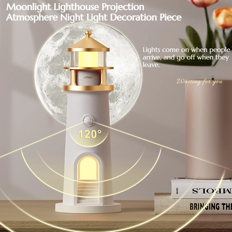Moonlight Lighthouse Atmosphere Night Lamp Set Bluetooth Remote Control Human Body Sensing Creative Home Decoration Craftwork
Moonlight Lighthouse Atmosphere Night Lamp Set Bluetooth Remote Control Human Body Sensing Creative Home Decoration Craftwork