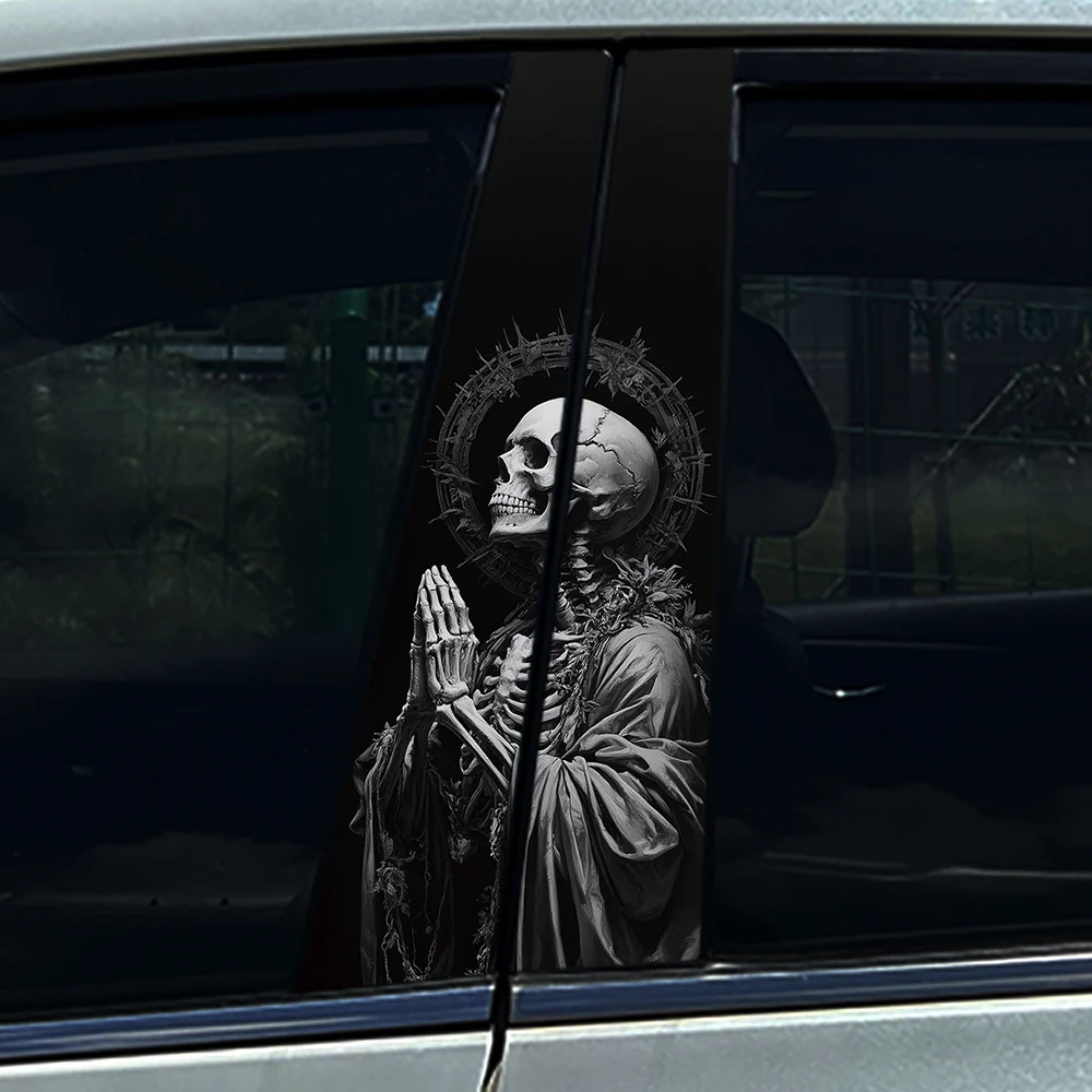 1/2pcs Rose Skull pray Halloween Car Center Pillar Sticker Auto B Pillar Protective Film Decoration Scratch Cover Stickers
1/2pcs Rose Skull pray Halloween Car Center Pillar Sticker Auto B Pillar Protective Film Decoration Scratch Cover Stickers