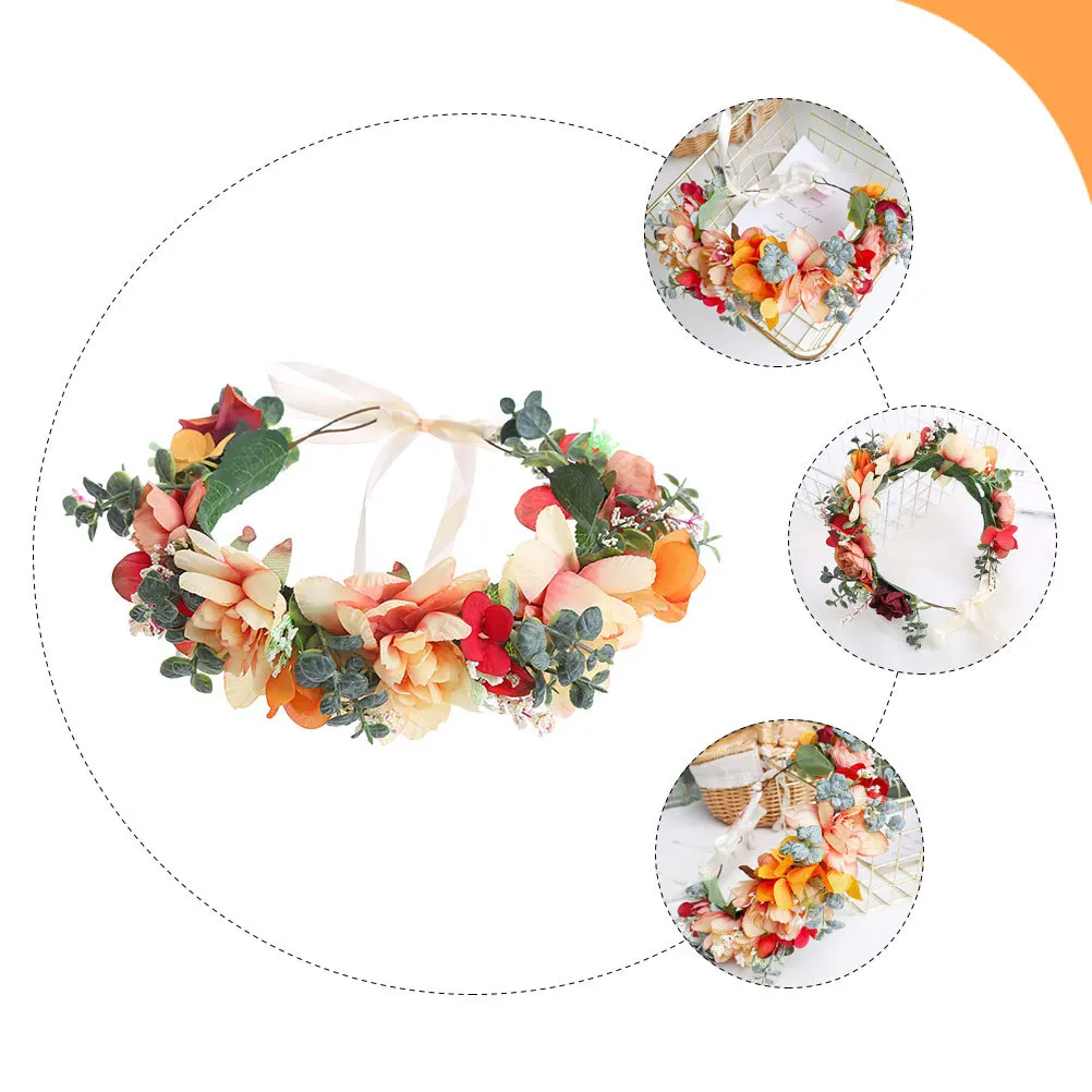 Wreath Tiara Headband Flower Hair Decorate Floral Crown Bridal Headpiece Wedding for Bridesmaid Fabric Flowers Hairband 
Wreath Tiara Headband Flower Hair Decorate Floral Crown Bridal Headpiece Wedding for Bridesmaid Fabric Flowers Hairband