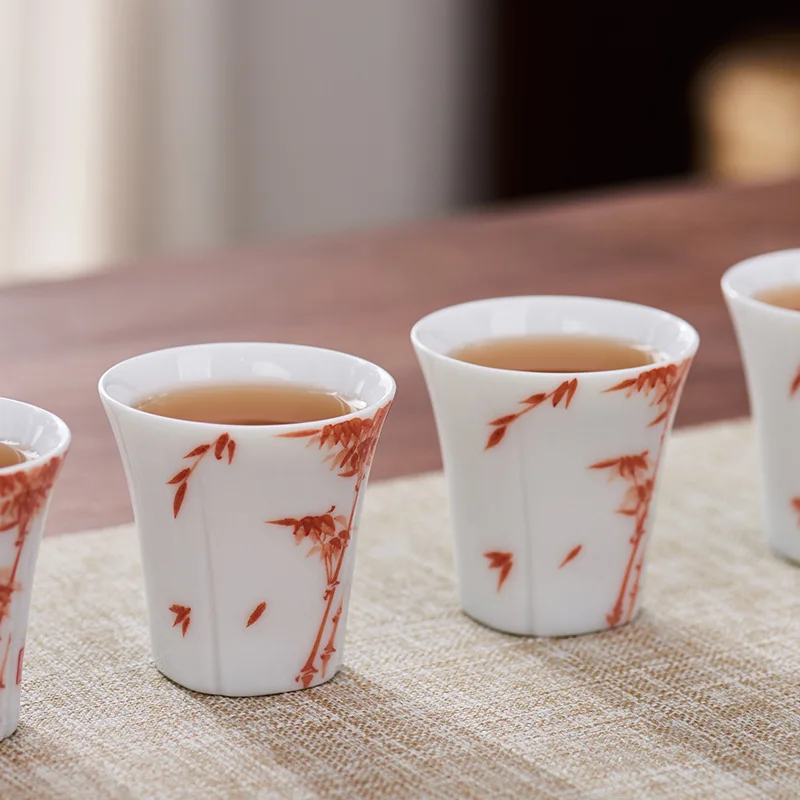 Orchid Bamboo Tea Cup Household Kung Fu Set Hand-Painted Single Small Size Lovely White Glaze Ceramic
Orchid Bamboo Tea Cup Household Kung Fu Set Hand-Painted Single Small Size Lovely White Glaze Ceramic