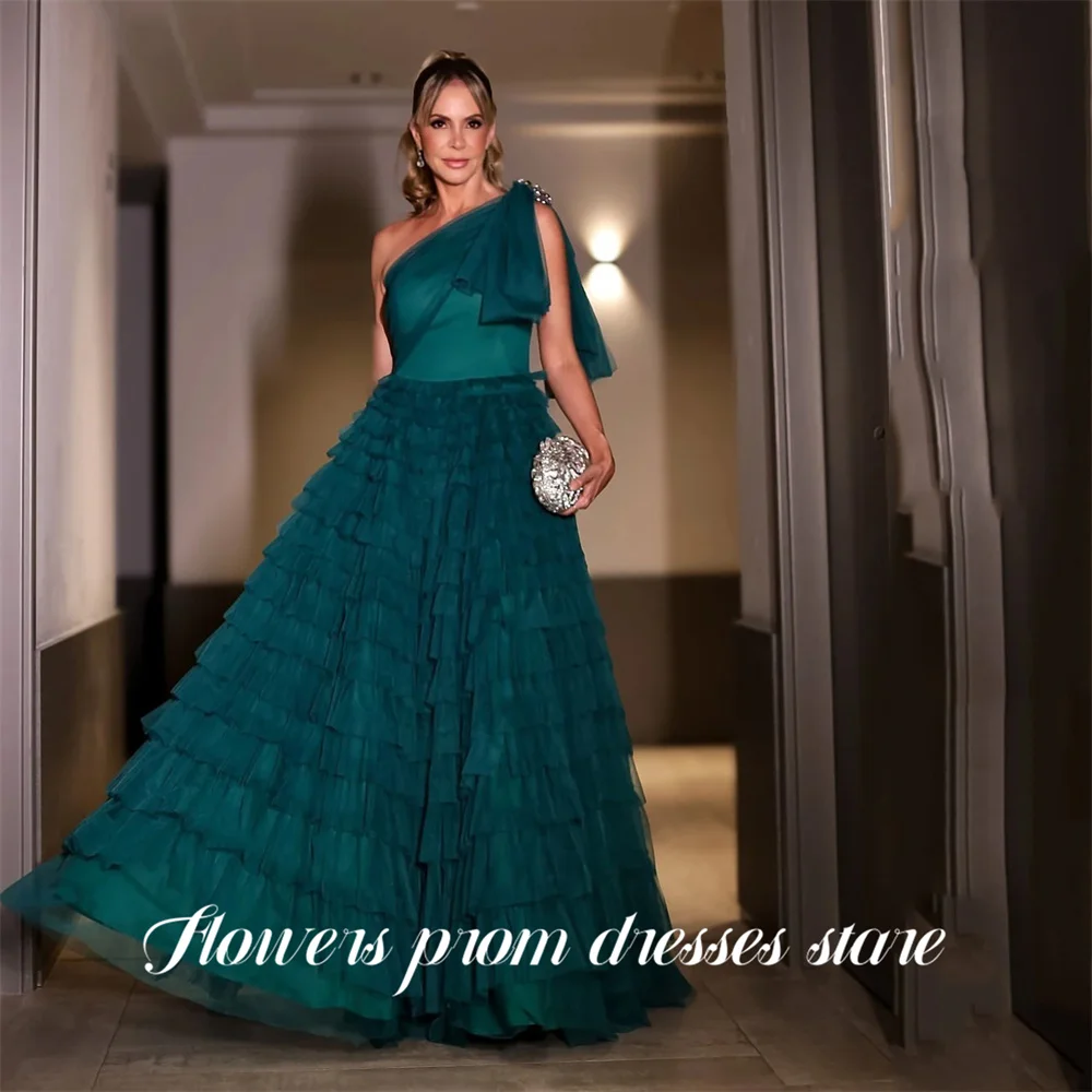 Flowers Emerald A Line Evening Dress One Shoulder Formal Gown Ruffled Night Dress Tiered Tulle Prom Dress 프롬 드레스 Customized
Flowers Emerald A Line Evening Dress One Shoulder Formal Gown Ruffled Night Dress Tiered Tulle Prom Dress 프롬 드레스 Customized