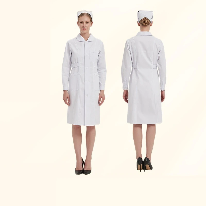 Nurse Uniform Long Sleeve Lab Coat Women Round Neck Short Sleeve Summer White Coat Pharmacy Work Uniform White
Nurse Uniform Long Sleeve Lab Coat Women Round Neck Short Sleeve Summer White Coat Pharmacy Work Uniform White