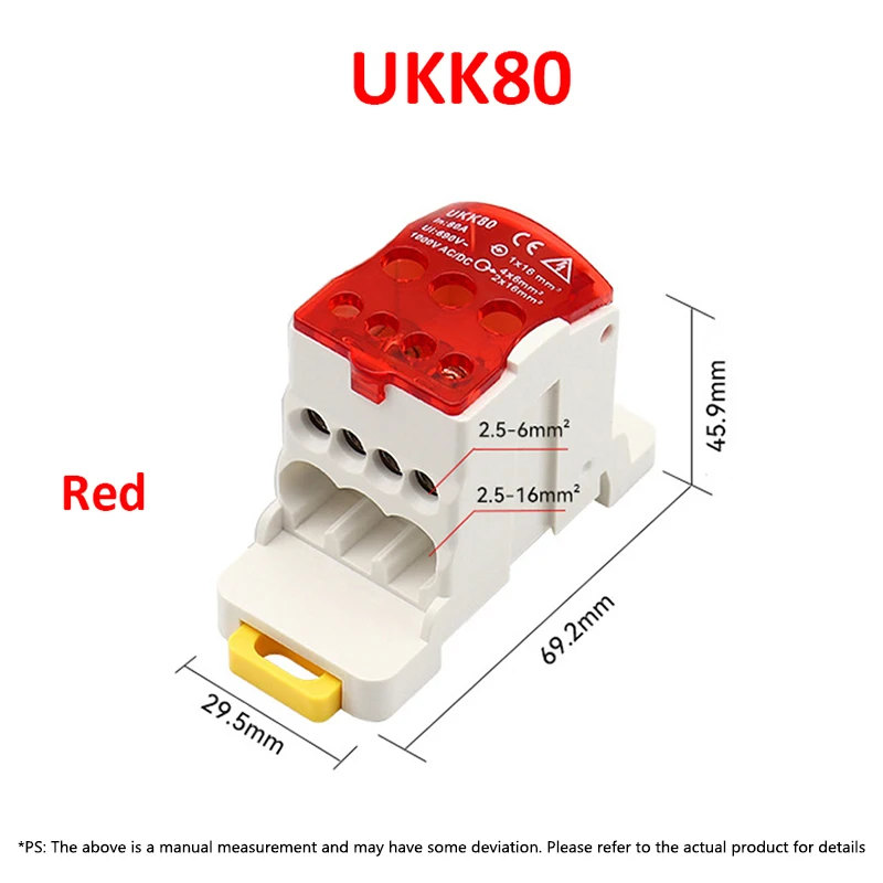 1 Pcs UKK 80A Din Rail Distribution Box Block One In Multiple Out Power Universal Wire Connector Junction Box Terminal Block
1 Pcs UKK 80A Din Rail Distribution Box Block One In Multiple Out Power Universal Wire Connector Junction Box Terminal Block