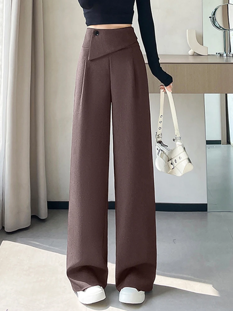 High Waist Draped Wide Leg Casual Pants Women's Autumn Winter New Sle Straight Tube Floor-Length Pants Slimming Effect
High Waist Draped Wide Leg Casual Pants Women's Autumn Winter New Sle Straight Tube Floor-Length Pants Slimming Effect