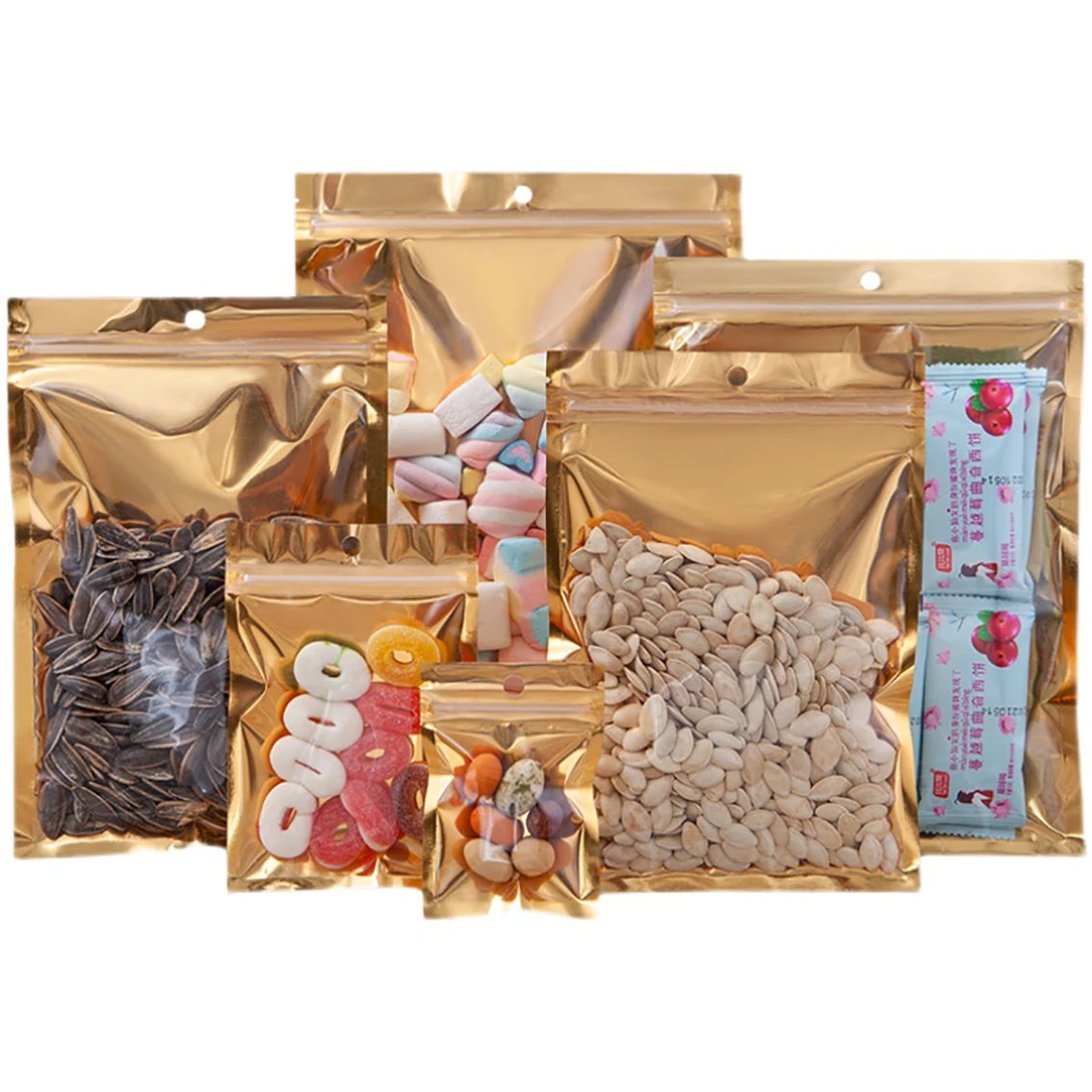 100Pcs 16 Wire Gold Clear Ziplock Plastic Packaging Bag with Hang Hole Storage Pouches Gift Sample Zipper Bags
100Pcs 16 Wire Gold Clear Ziplock Plastic Packaging Bag with Hang Hole Storage Pouches Gift Sample Zipper Bags