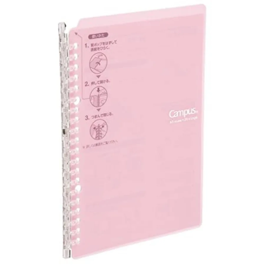 Campus Smart Ring Binder, B5 Light Pink Refillable Binder Notebook 26 Holes with 10 Extra Loose-Leaf Paper, Up to 25 Filler Pap
Campus Smart Ring Binder, B5 Light Pink Refillable Binder Notebook 26 Holes with 10 Extra Loose-Leaf Paper, Up to 25 Filler Pap