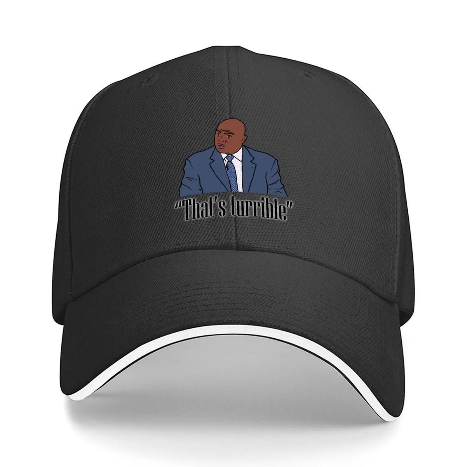 Charles Barkley That's Turrible Baseball Cap Sun Hat For Children Big Size Hat Anime Hat Man Luxury Golf Men Women's
Charles Barkley That's Turrible Baseball Cap Sun Hat For Children Big Size Hat Anime Hat Man Luxury Golf Men Women's