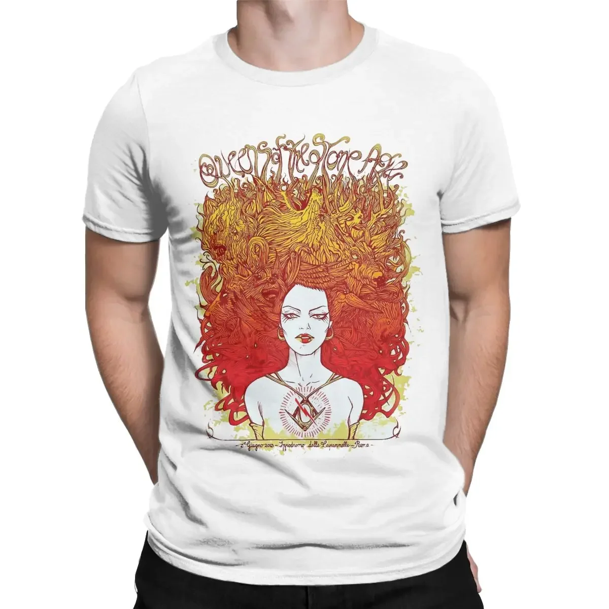 Vintage Rock Queens Of The Stone Age Band T-Shirts for Men Women 100% Cotton metal Tee Shirt Classic Clothes
Vintage Rock Queens Of The Stone Age Band T-Shirts for Men Women 100% Cotton metal Tee Shirt Classic Clothes