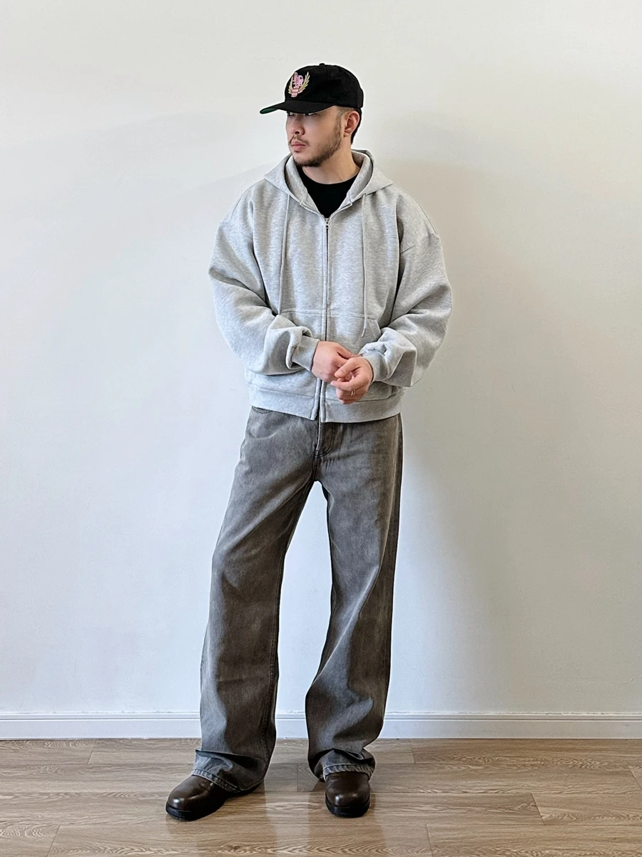 Washed Denim Jeans 2021M Style Loose Straight Leg Smoke Grey Micro Flare Long Trousers Cleanfit Men's Casual Fashion
Washed Denim Jeans 2021M Style Loose Straight Leg Smoke Grey Micro Flare Long Trousers Cleanfit Men's Casual Fashion