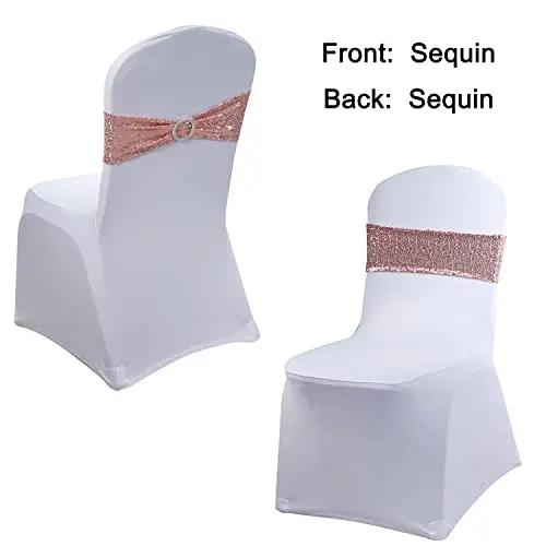 Rose Gold Sequin Chair Sash With Decorative Buckle For Wedding Party Folding Chair Decoration 50pcs
Rose Gold Sequin Chair Sash With Decorative Buckle For Wedding Party Folding Chair Decoration 50pcs