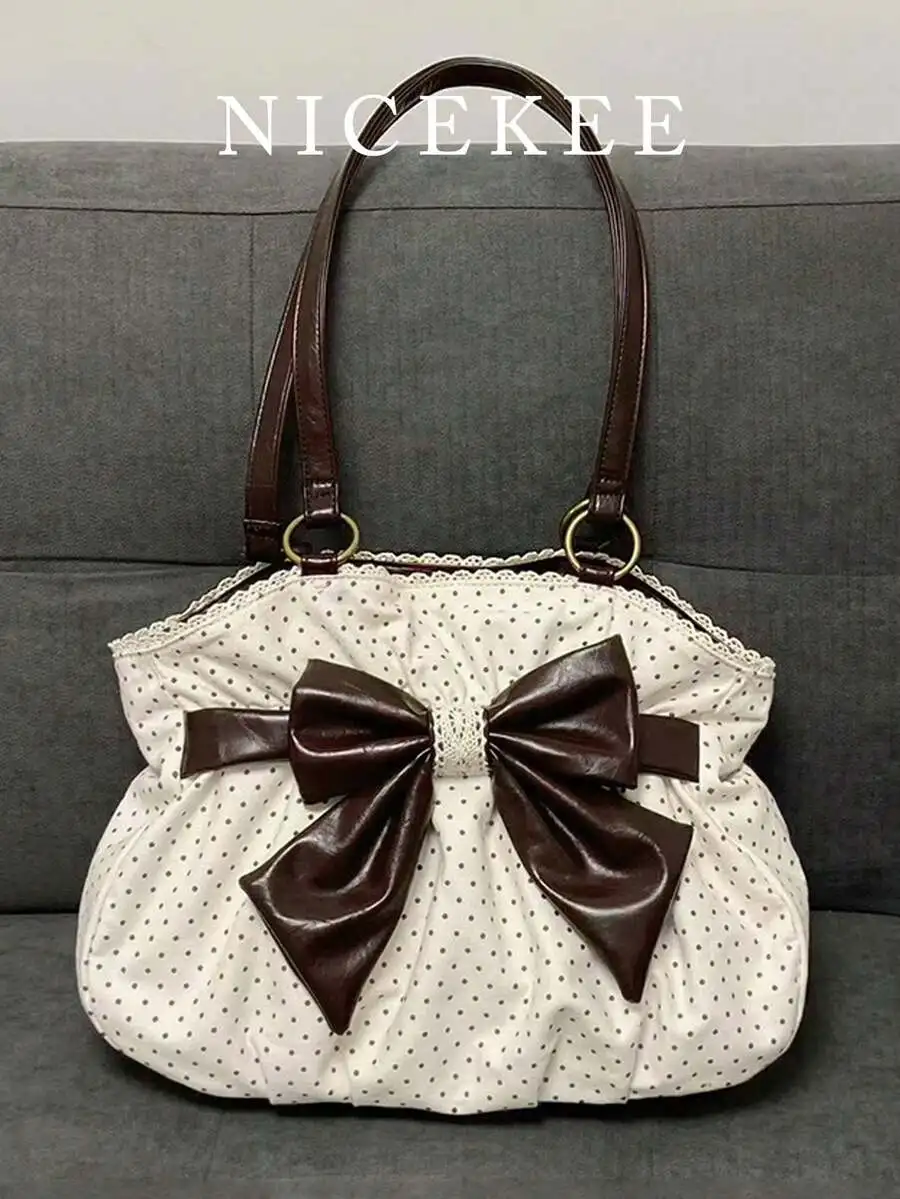 Polka Dot Shoulder Tote - Large Capacity Elegant Underarm Bag for Work Shopping
Polka Dot Shoulder Tote - Large Capacity Elegant Underarm Bag for Work Shopping