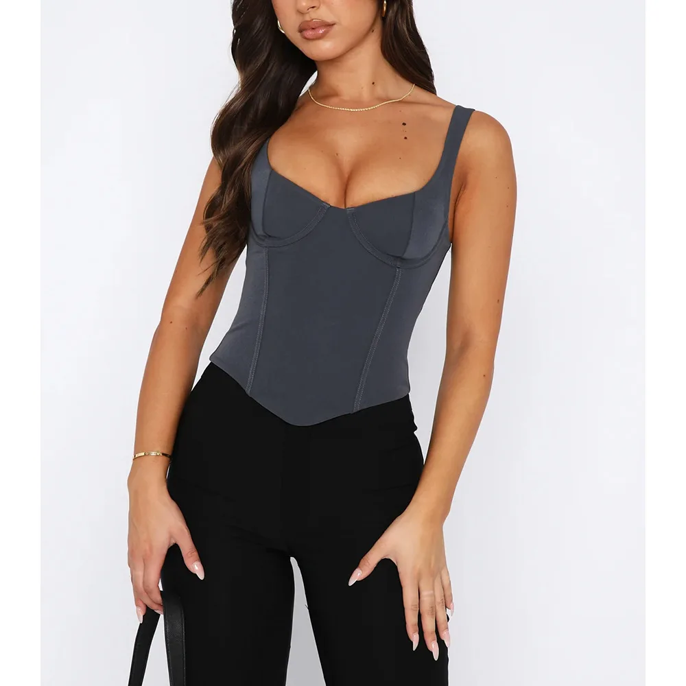 Corset V-neck Bandage Crop Top Clubwear Slim Shaper Halter Tank Tops Summer Female Casual Sleeveless Vest Bustier Women Clothing
Corset V-neck Bandage Crop Top Clubwear Slim Shaper Halter Tank Tops Summer Female Casual Sleeveless Vest Bustier Women Clothing