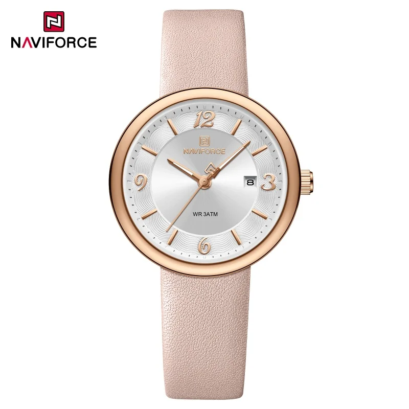 NAVIFORCE Women Watch Quartz Calendar 3ATM Waterproof Luminous PU Leather Strap Fashion Dress Casual Wristwatch Relogio Feminino
NAVIFORCE Women Watch Quartz Calendar 3ATM Waterproof Luminous PU Leather Strap Fashion Dress Casual Wristwatch Relogio Feminino