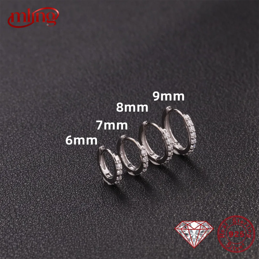 MLING 1PC 6/7/8/9MM Moissanite Classic Round Circle Piercing Hoop Earrings For Women 925 Sterling Silver Earings Jewelry Gift
MLING 1PC 6/7/8/9MM Moissanite Classic Round Circle Piercing Hoop Earrings For Women 925 Sterling Silver Earings Jewelry Gift