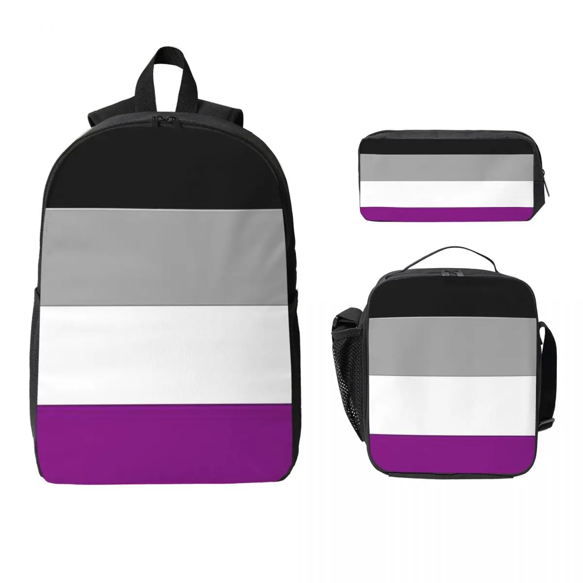 Asexual Flag Backpack Student BookBag School Bag Computer Shoulder Bags 3ps Insulated Lunch Bag Pencil Case
Asexual Flag Backpack Student BookBag School Bag Computer Shoulder Bags 3ps Insulated Lunch Bag Pencil Case