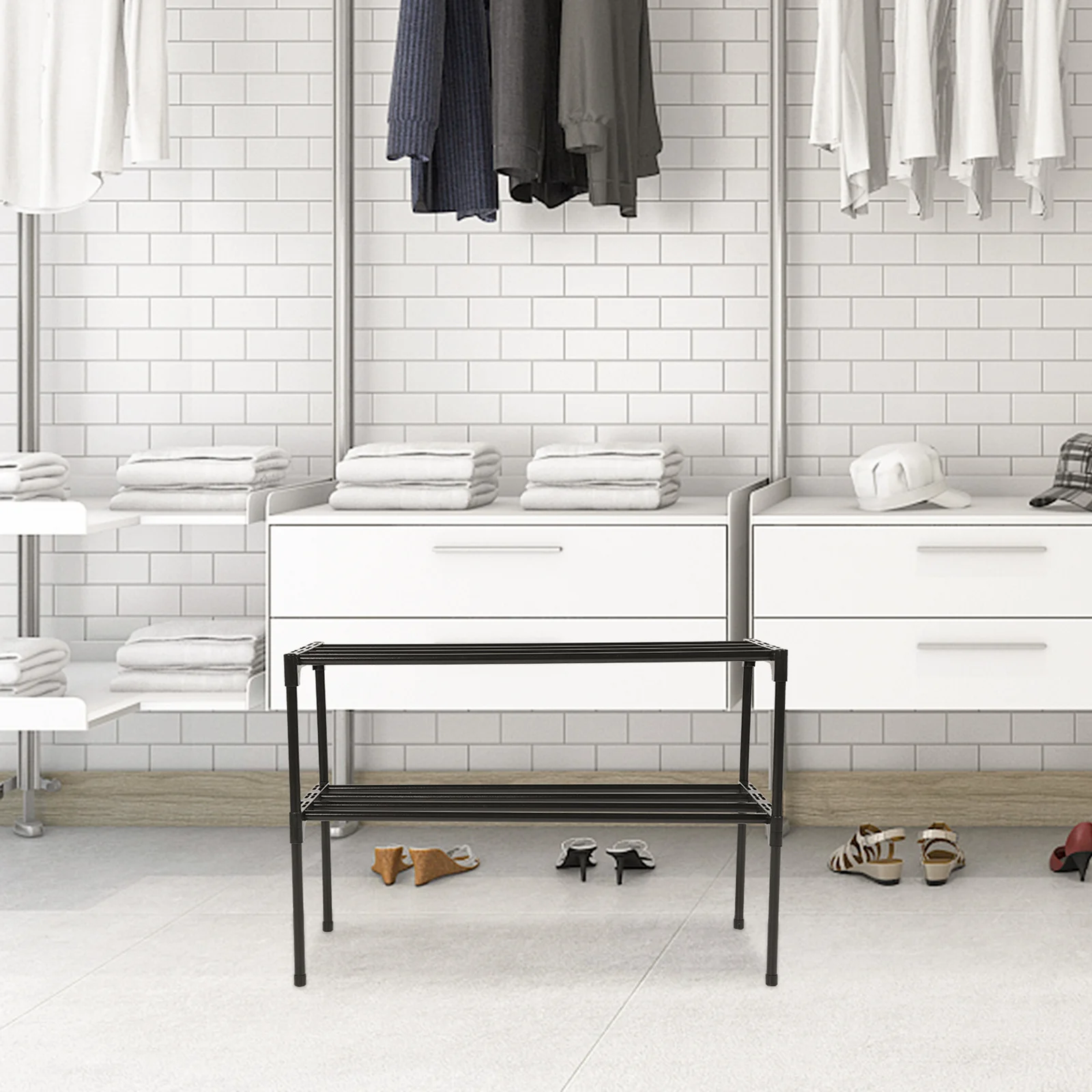 3 Layer Shoe Rack Stainless Steel Sturdy Non Shake Shoes Shelf for Dormitory Living Room Entryway Organizing Solution
3 Layer Shoe Rack Stainless Steel Sturdy Non Shake Shoes Shelf for Dormitory Living Room Entryway Organizing Solution