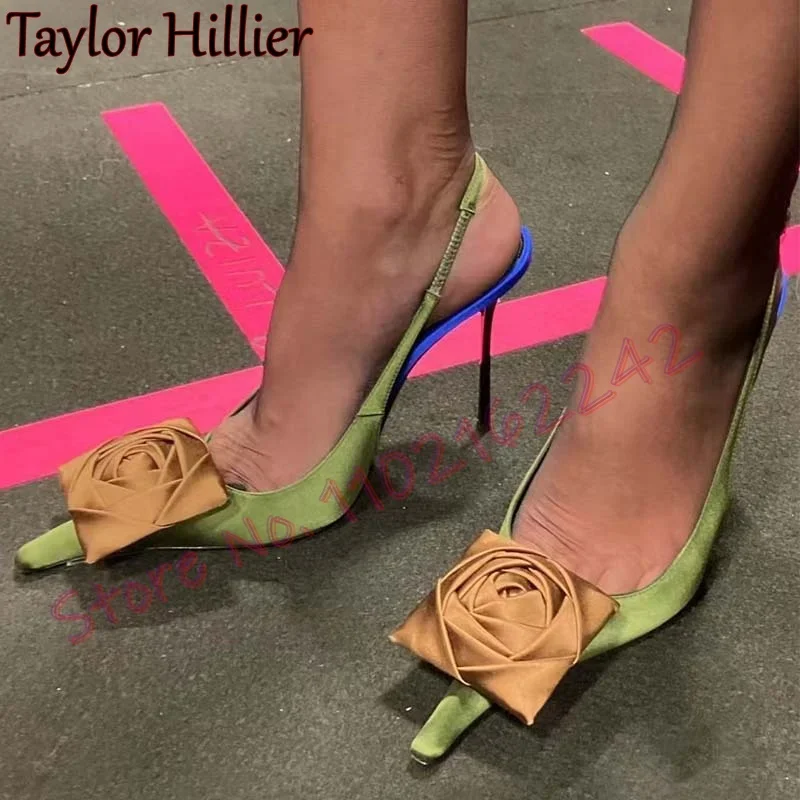 Elegant Pointed Toe Pumps Stiletto Satin Office Work Pumps Fashion Rose Flower Party Wedding Women'S High Heels Summer New 2025
Elegant Pointed Toe Pumps Stiletto Satin Office Work Pumps Fashion Rose Flower Party Wedding Women'S High Heels Summer New 2025