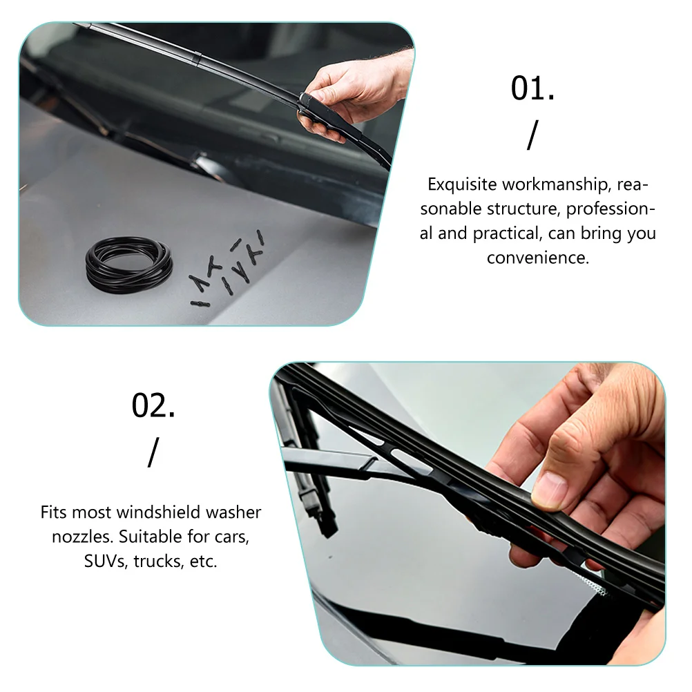 Windshield Washer Hose Kit Black Wiper Connectors Hoses for Car SUV Truck Plastic Durable Repair Line Fluid Tubing nozzle kit
Windshield Washer Hose Kit Black Wiper Connectors Hoses for Car SUV Truck Plastic Durable Repair Line Fluid Tubing nozzle kit