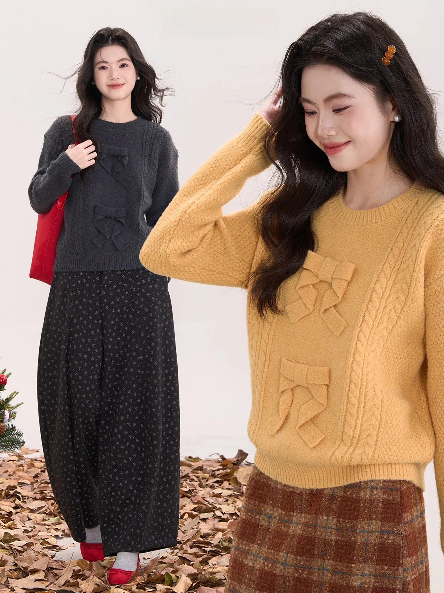 Осенне-зимний вязаный свитер для женщин с круглым вырезом, узлом и длинными рукавами, утепленный, стандартный крой
Осенне-зимний вязаный свитер для женщин с круглым вырезом, узлом и длинными рукавами, утепленный, стандартный крой