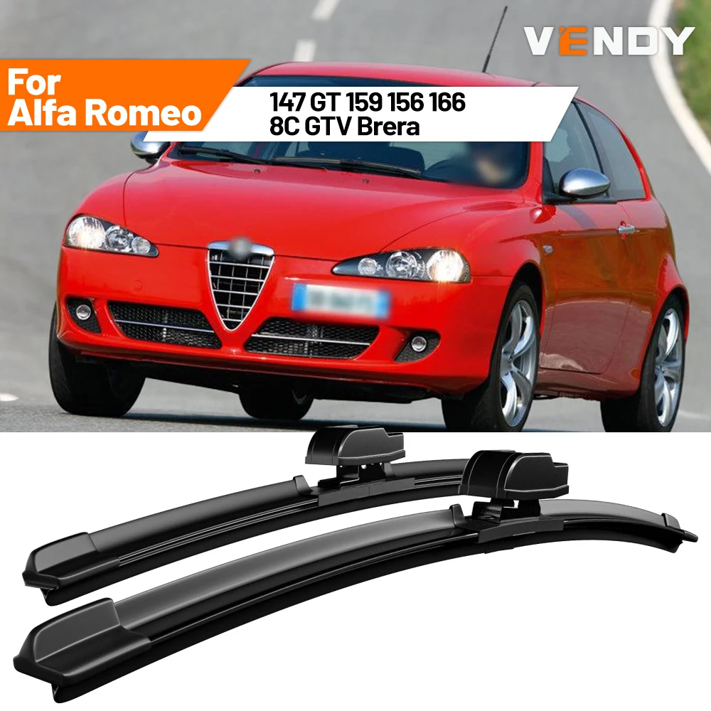 For Alfa Romeo 147 GT 159 156 166 8C GTV Brera 2pcs Front Windshield Windscreen Wiper Blades Rubber Brushes Car Accessories
For Alfa Romeo 147 GT 159 156 166 8C GTV Brera 2pcs Front Windshield Windscreen Wiper Blades Rubber Brushes Car Accessories