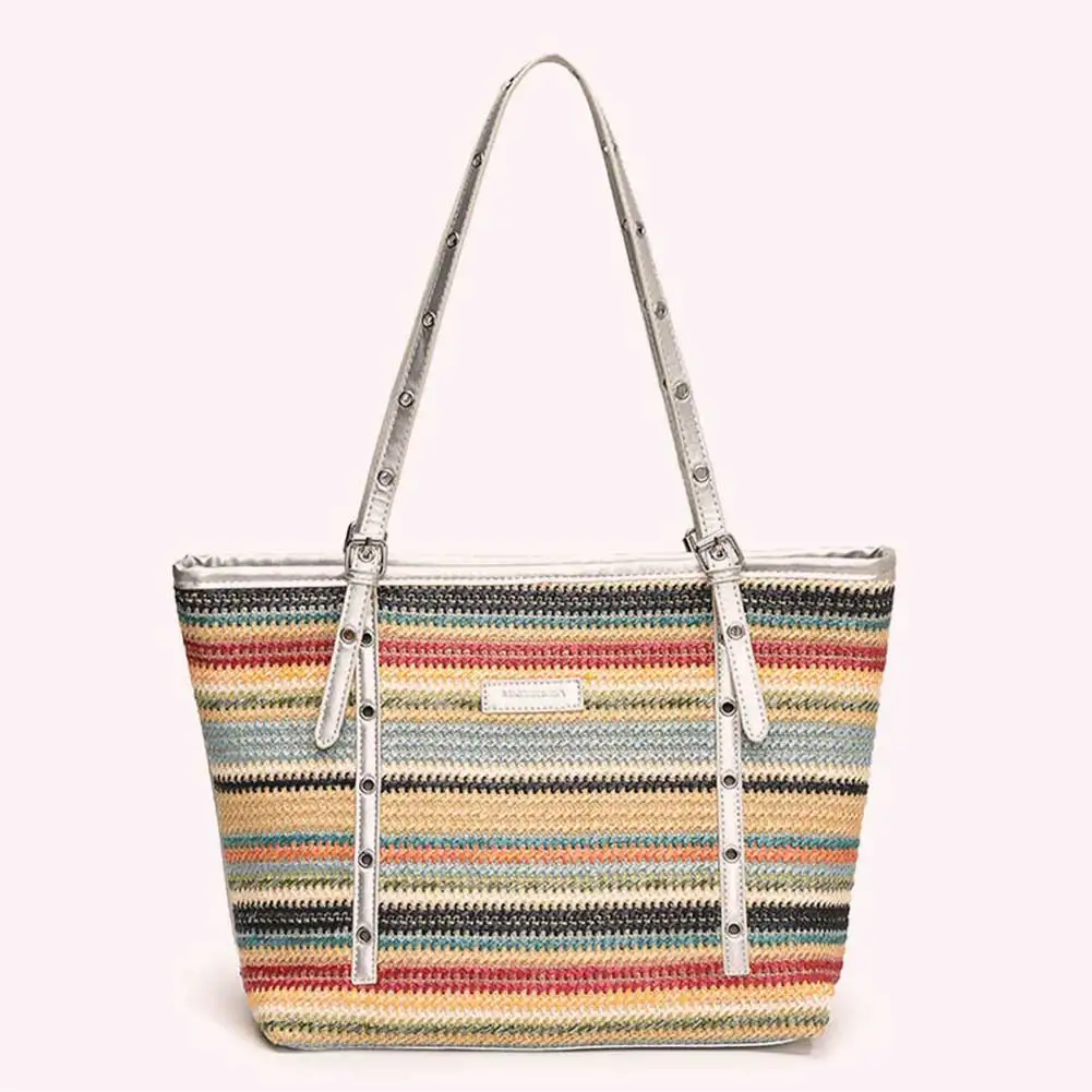 Women Color Boho Shoulder Bag Large Capacity Straw Tote Handbag Patchwork Minimalist Tote Bag Ladies Summer Daily Bag
Women Color Boho Shoulder Bag Large Capacity Straw Tote Handbag Patchwork Minimalist Tote Bag Ladies Summer Daily Bag