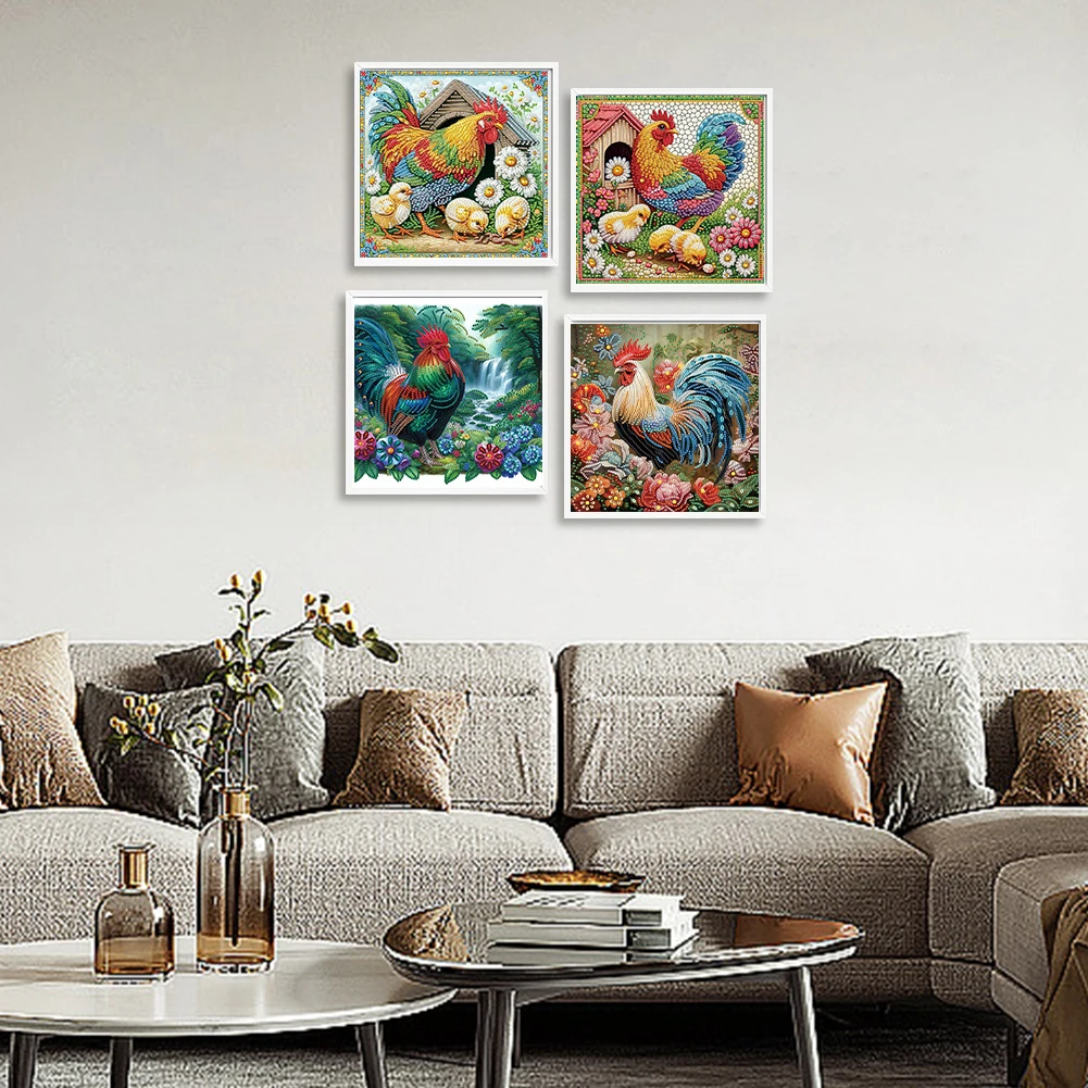 4Pcs 5D DIY Partial Special Shaped Drill Diamond Painting Chicken Decor 30x30cm
4Pcs 5D DIY Partial Special Shaped Drill Diamond Painting Chicken Decor 30x30cm