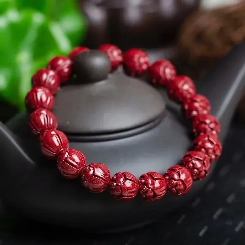 Lotus Seed Bracelet Women's Bracelet High Content Purple Gold Sand Buddhism Natural Cinnabar Bracelet for Men Luxury
Lotus Seed Bracelet Women's Bracelet High Content Purple Gold Sand Buddhism Natural Cinnabar Bracelet for Men Luxury