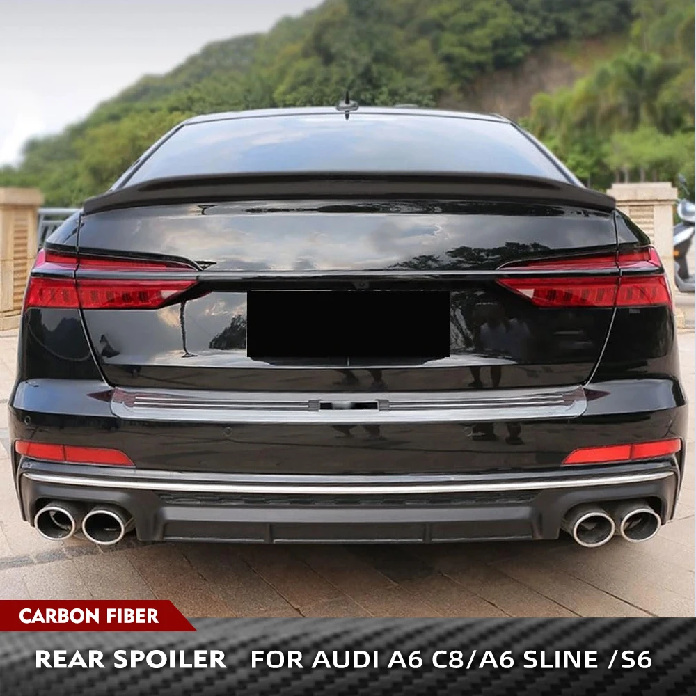 Car Trunk Racing Spoiler for Audi A6 C8 Base & Sline S6 Sedan 2019-2022 Carbon Fiber Spoiler Rear Wing Spoiler HighKick Lip
Car Trunk Racing Spoiler for Audi A6 C8 Base & Sline S6 Sedan 2019-2022 Carbon Fiber Spoiler Rear Wing Spoiler HighKick Lip