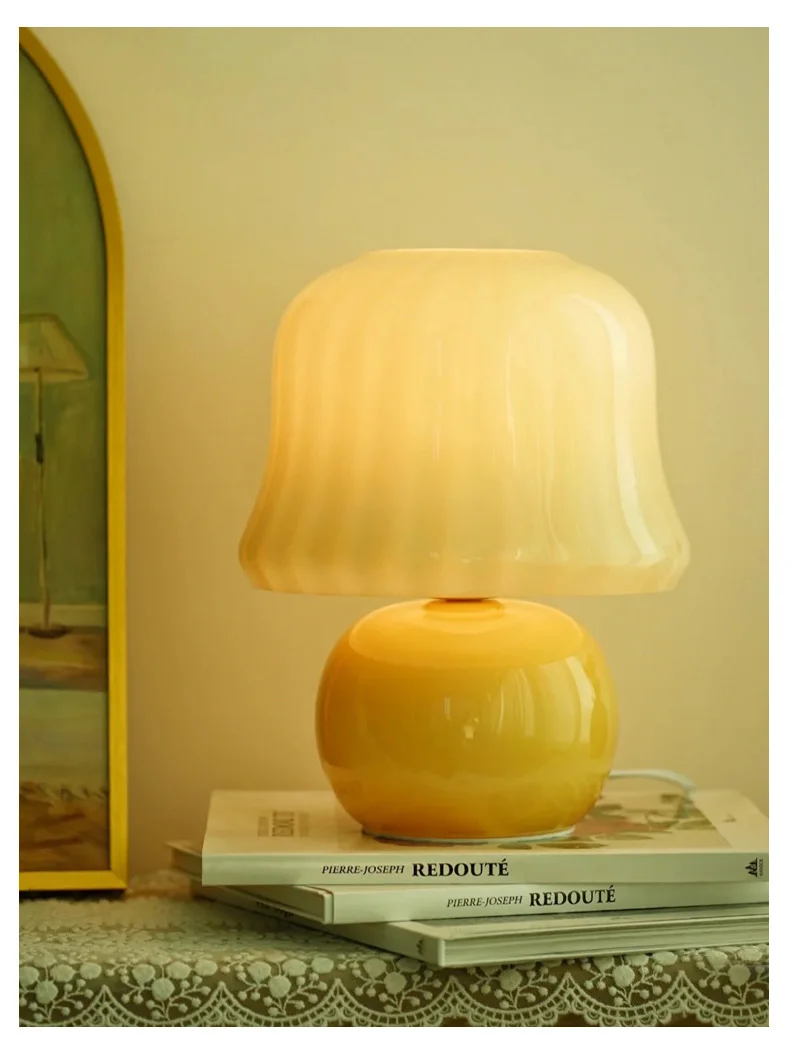 French Cream Table Lamp, Mushroom Gift, Medieval Glass Living Room, Internet Popular Girl, High Level Atmosphere Bedside Lamp
French Cream Table Lamp, Mushroom Gift, Medieval Glass Living Room, Internet Popular Girl, High Level Atmosphere Bedside Lamp