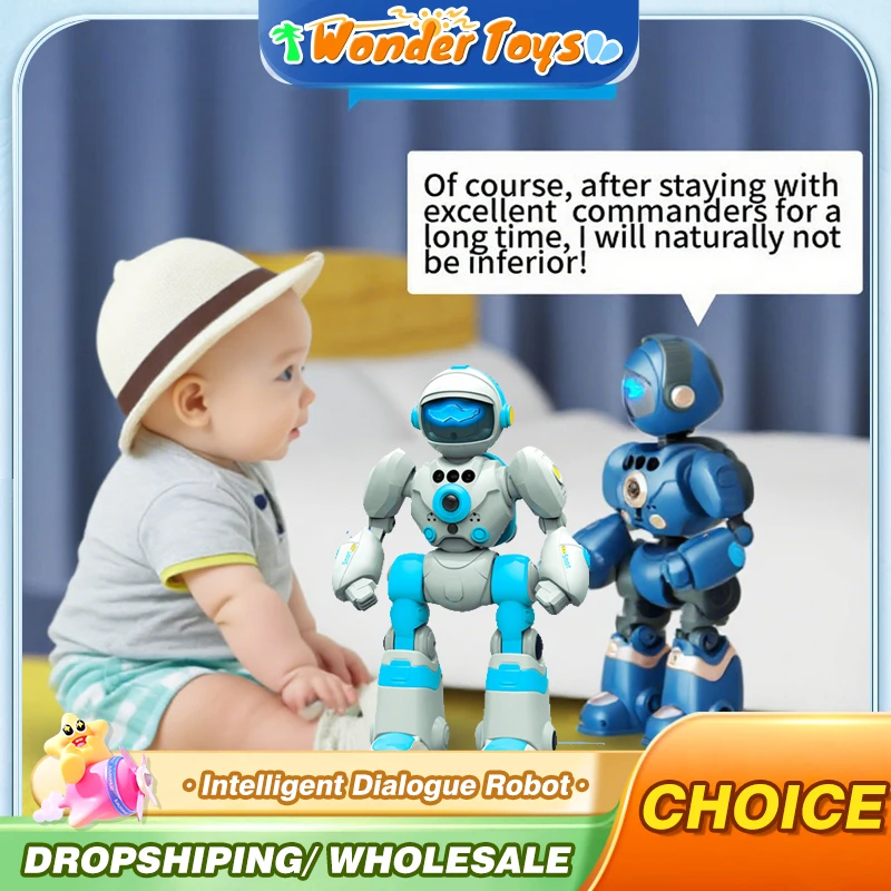 Dialogue Robot Taking Smart Robots 2.4G Intelligent Kids Robotics Toy Voice Touch Control Interactive Educational Electronic Toy
Dialogue Robot Taking Smart Robots 2.4G Intelligent Kids Robotics Toy Voice Touch Control Interactive Educational Electronic Toy