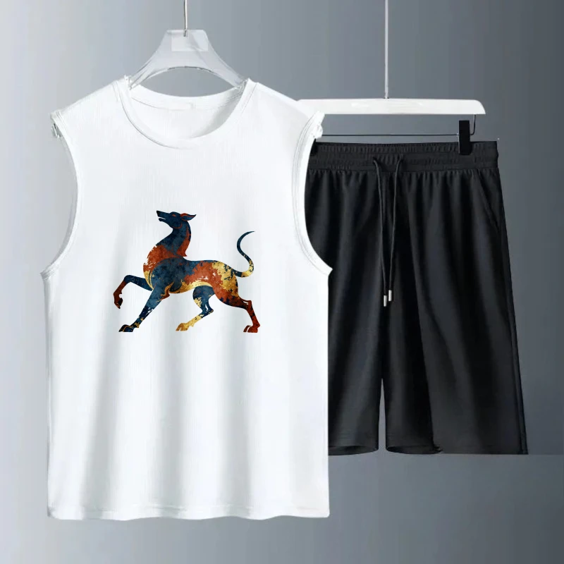 Мужские комплекты майки, новые мужские комплекты, мужские костюмы, дышащий полиэстер, модные шорты с короткими рукавами, летний спортивный костюм
Мужские комплекты майки, новые мужские комплекты, мужские костюмы, дышащий полиэстер, модные шорты с короткими рукавами, летний спортивный костюм