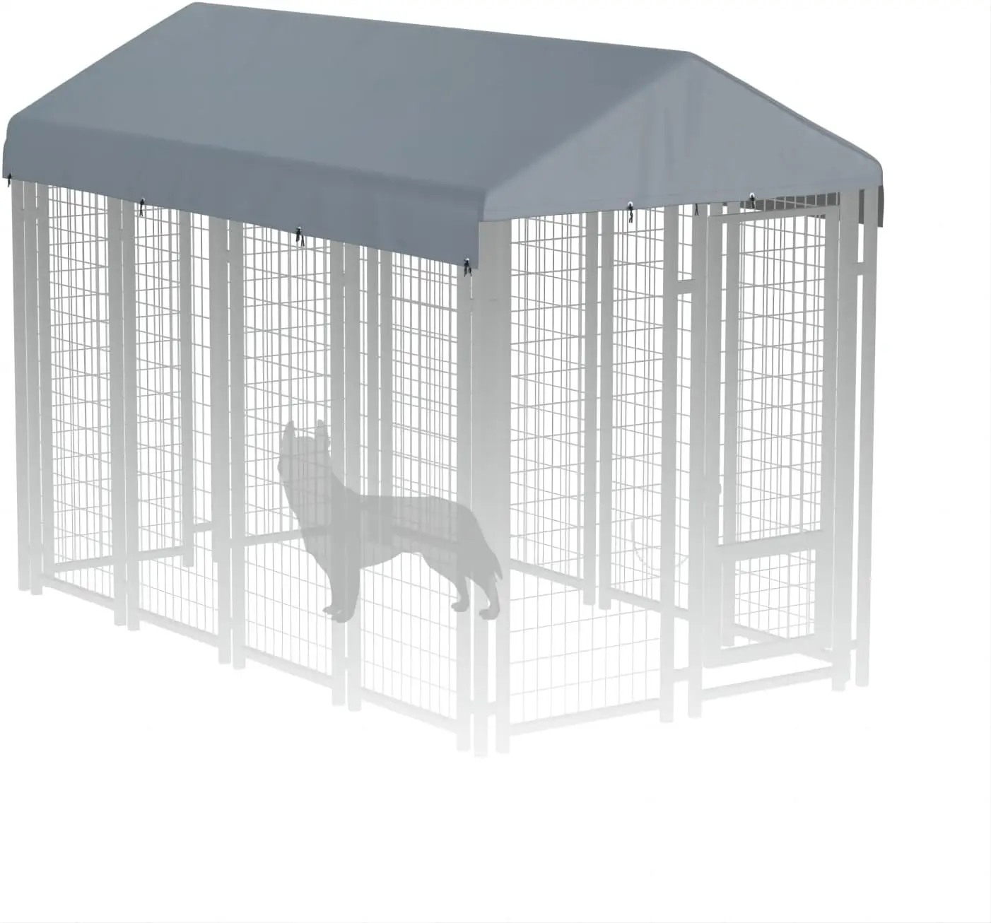 8x4ft Dog Kennel Cover 600D Heavy Duty Waterproof Replaceable Top Cover Gray
8x4ft Dog Kennel Cover 600D Heavy Duty Waterproof Replaceable Top Cover Gray