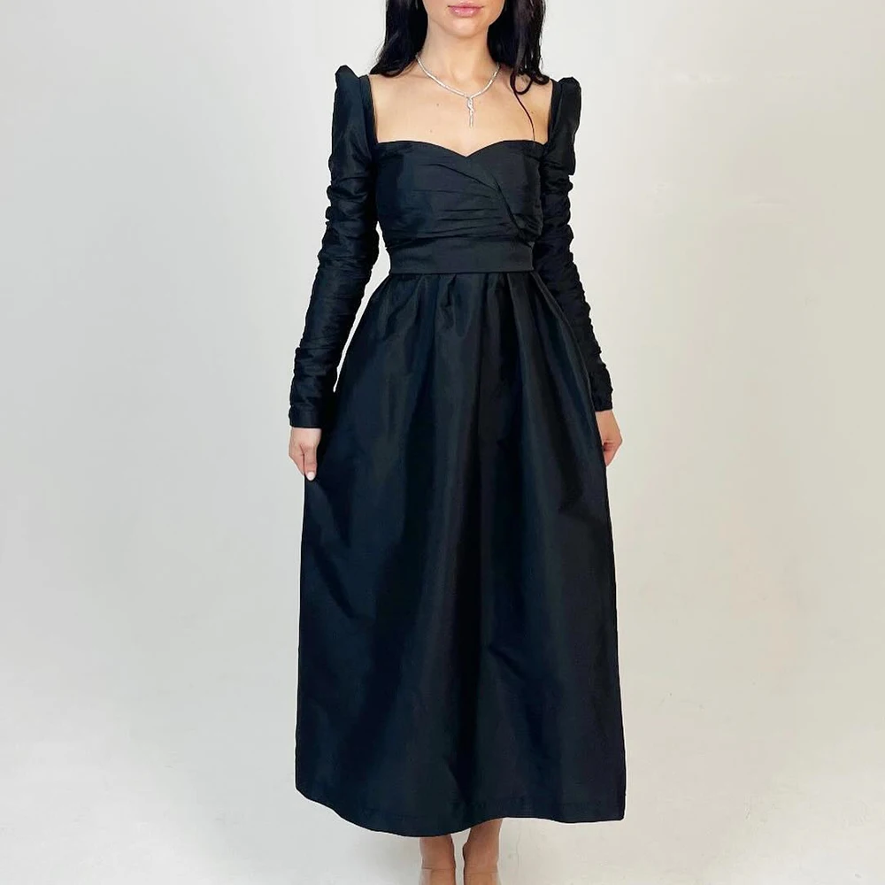 Customized Modern A-Line Ankle Length Square Neck Jersey Long Sleeves Evening Dress Elegant Photo Color vestidos para mujer
Customized Modern A-Line Ankle Length Square Neck Jersey Long Sleeves Evening Dress Elegant Photo Color vestidos para mujer