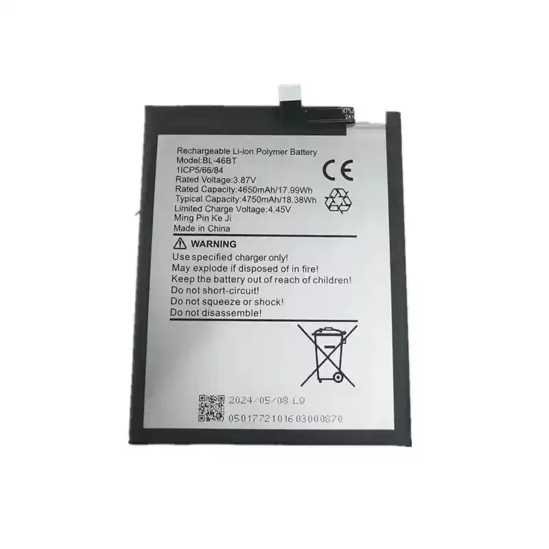 For 100% Original New for TECNO CAMON 18 Premier BL-46BT 4750mah Battery
For 100% Original New for TECNO CAMON 18 Premier BL-46BT 4750mah Battery