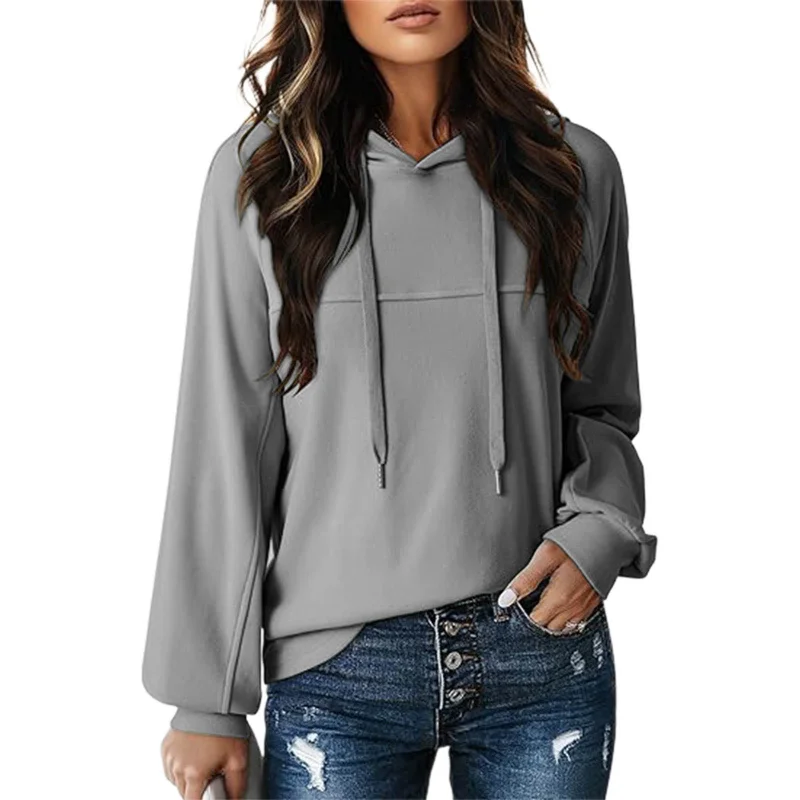 Весенне-осенний однотонный топ со вставками, женский новый стиль, модный темпераментный свободный пуловер с капюшоном и шнурком, универсальный свитшот
Весенне-осенний однотонный топ со вставками, женский новый стиль, модный темпераментный свободный пуловер с капюшоном и шнурком, универсальный свитшот