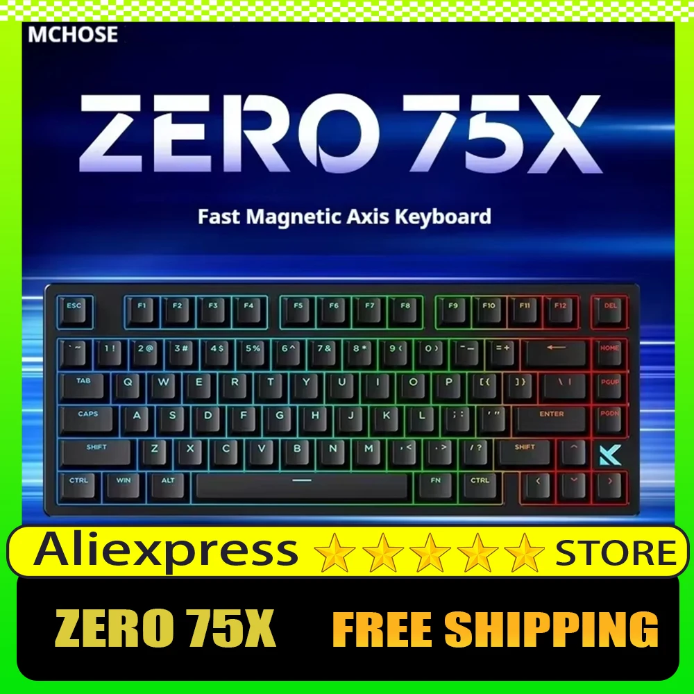 MCHOSE ZERO 75X Mechanical Keyboard RGB Wired RT0.01mm Hall Sensor 8k Esports Gaming Keyboard Custom Pc Accessory Gifts
MCHOSE ZERO 75X Mechanical Keyboard RGB Wired RT0.01mm Hall Sensor 8k Esports Gaming Keyboard Custom Pc Accessory Gifts