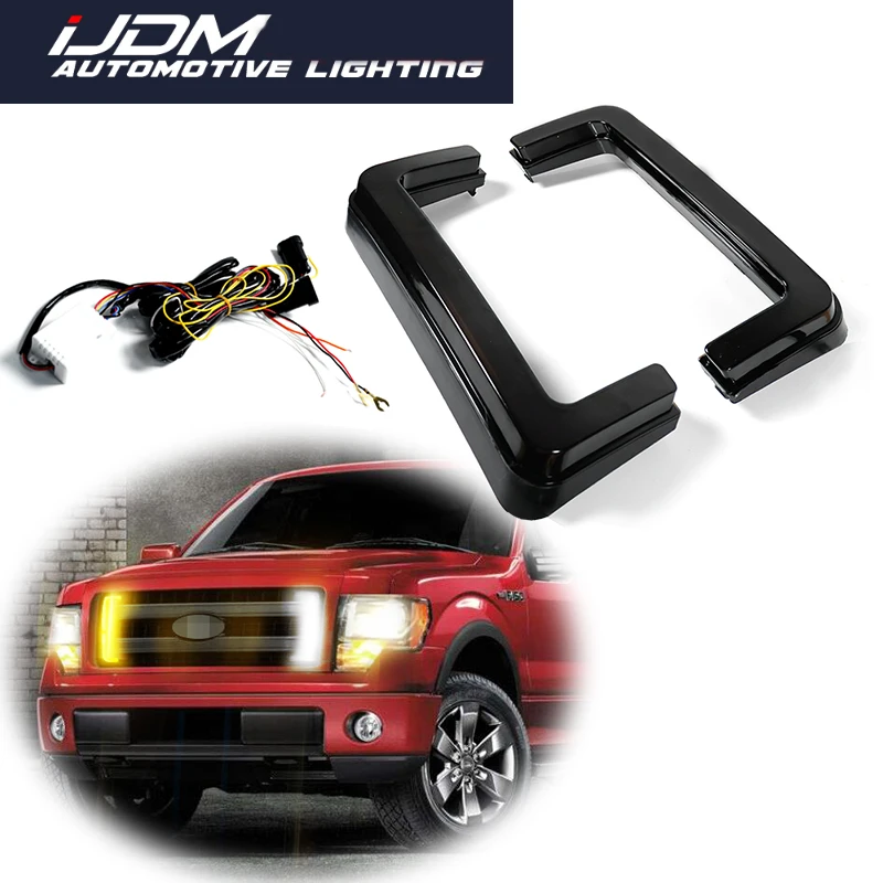 For Ford F-150 2009 2010 2011 2012 2013 2014 Switchback White LED Car Front Grill Lights DRL & Amber Turn Signal Lights Assembly
For Ford F-150 2009 2010 2011 2012 2013 2014 Switchback White LED Car Front Grill Lights DRL & Amber Turn Signal Lights Assembly