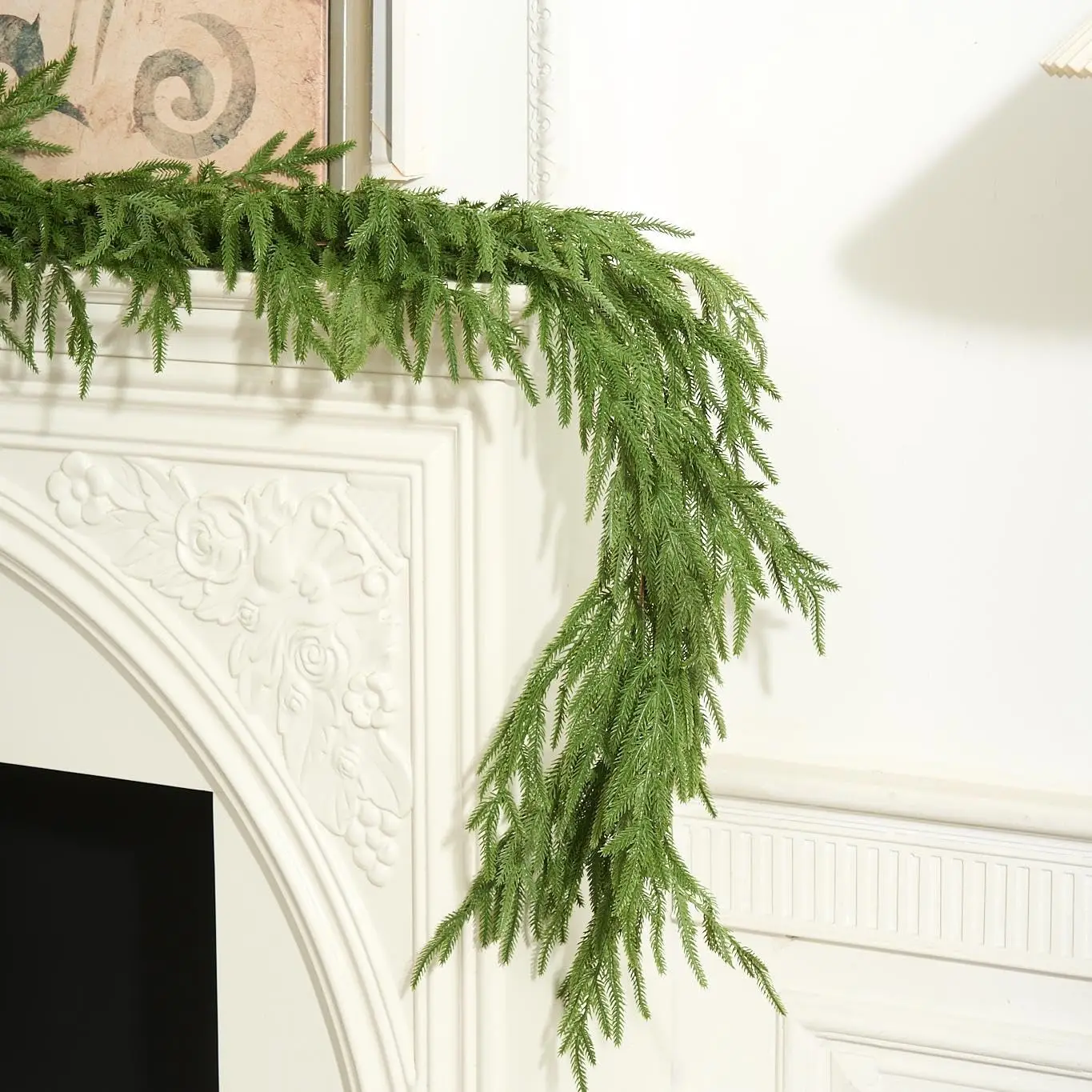 1.8/2.7m Christmas Norfolk Pine Garlands Real Touch Artificial Greenery Garland for Table Wall Fireplace Mantle Outdoor Decor
1.8/2.7m Christmas Norfolk Pine Garlands Real Touch Artificial Greenery Garland for Table Wall Fireplace Mantle Outdoor Decor
