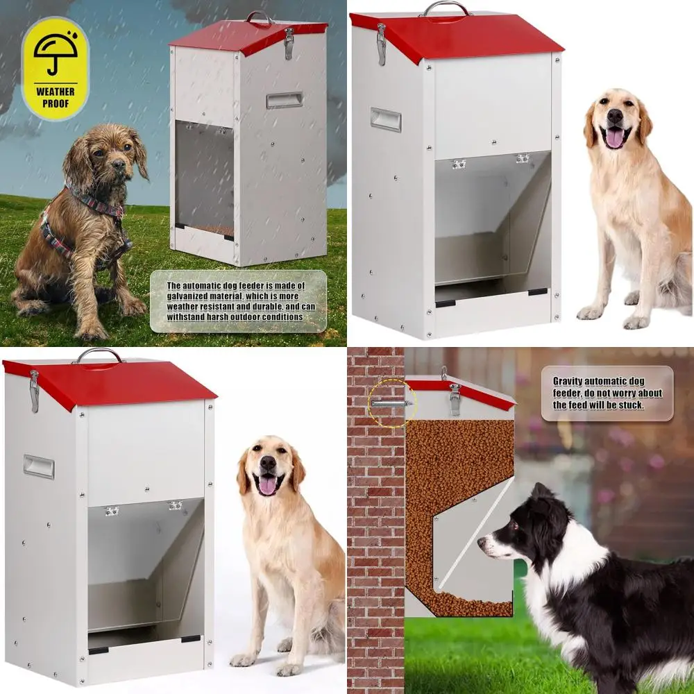 Large Breed Dog Food Dispenser - 25lbs Outdoor Gravity Feeder for Pets
Large Breed Dog Food Dispenser - 25lbs Outdoor Gravity Feeder for Pets
