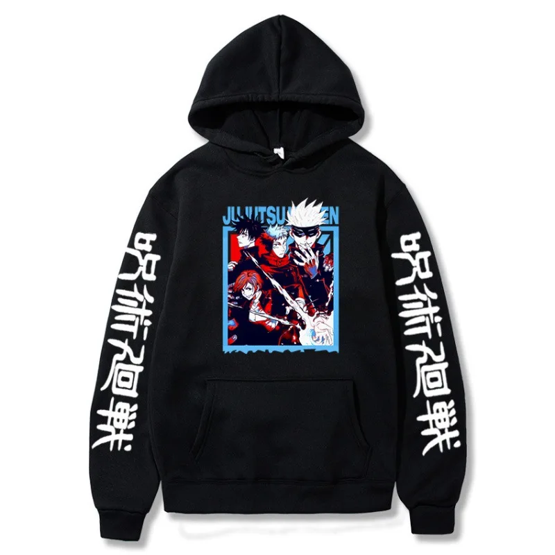 Jujutsu kaisen anime Spell back battle print Autumn/Winter coat hoodie men's and women's fleece hoodie anime hoodie
Jujutsu kaisen anime Spell back battle print Autumn/Winter coat hoodie men's and women's fleece hoodie anime hoodie