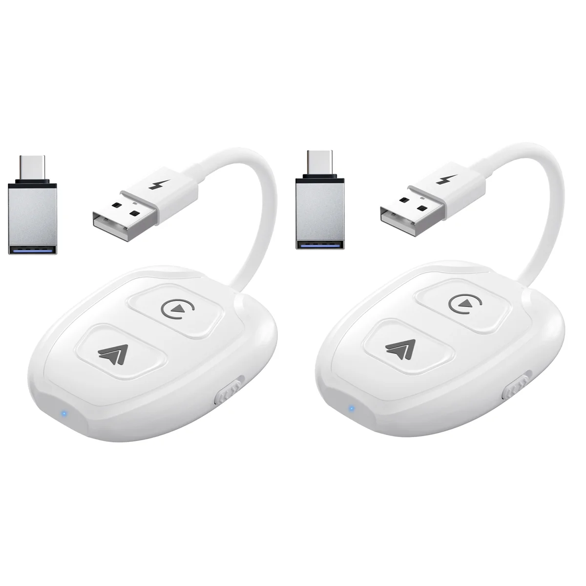 2PCS 2 in 1 Wireless CarPlay Adapter for Apple Android Auto Wireless Carplay Dongle for Wired Apple Carplay & Android
2PCS 2 in 1 Wireless CarPlay Adapter for Apple Android Auto Wireless Carplay Dongle for Wired Apple Carplay & Android