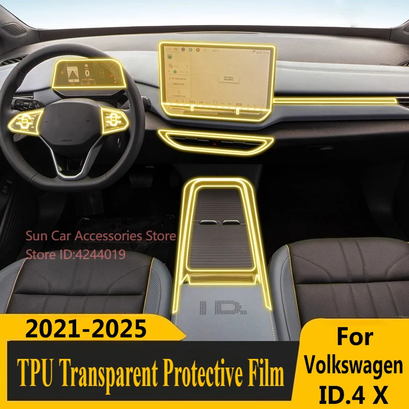 Для Volkswagen VW ID.4 X 2021-2025 экран центрального управления внутренняя наклейка защитная пленка из ТПУ модифицированные аксессуары для салона автомобиля
Для Volkswagen VW ID.4 X 2021-2025 экран центрального управления внутренняя наклейка защитная пленка из ТПУ модифицированные аксессуары для салона автомобиля