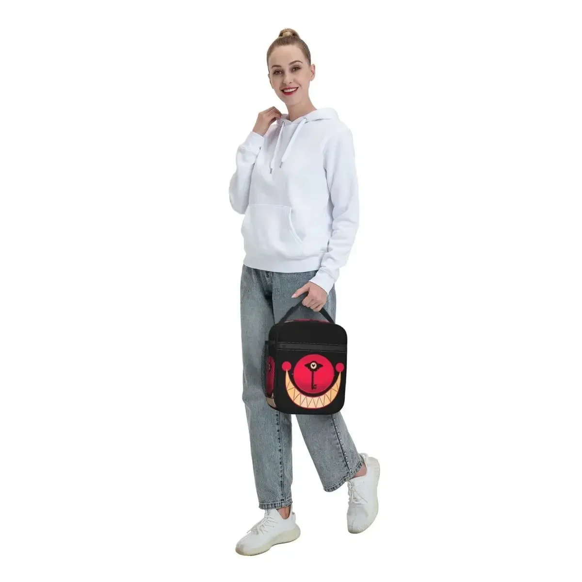 Custom H-Hazbins Animes Manga Smile Insulated Lunch Bag for Women Thermal Cooler Food Lunch Box School Portable Tote Bags
Custom H-Hazbins Animes Manga Smile Insulated Lunch Bag for Women Thermal Cooler Food Lunch Box School Portable Tote Bags
