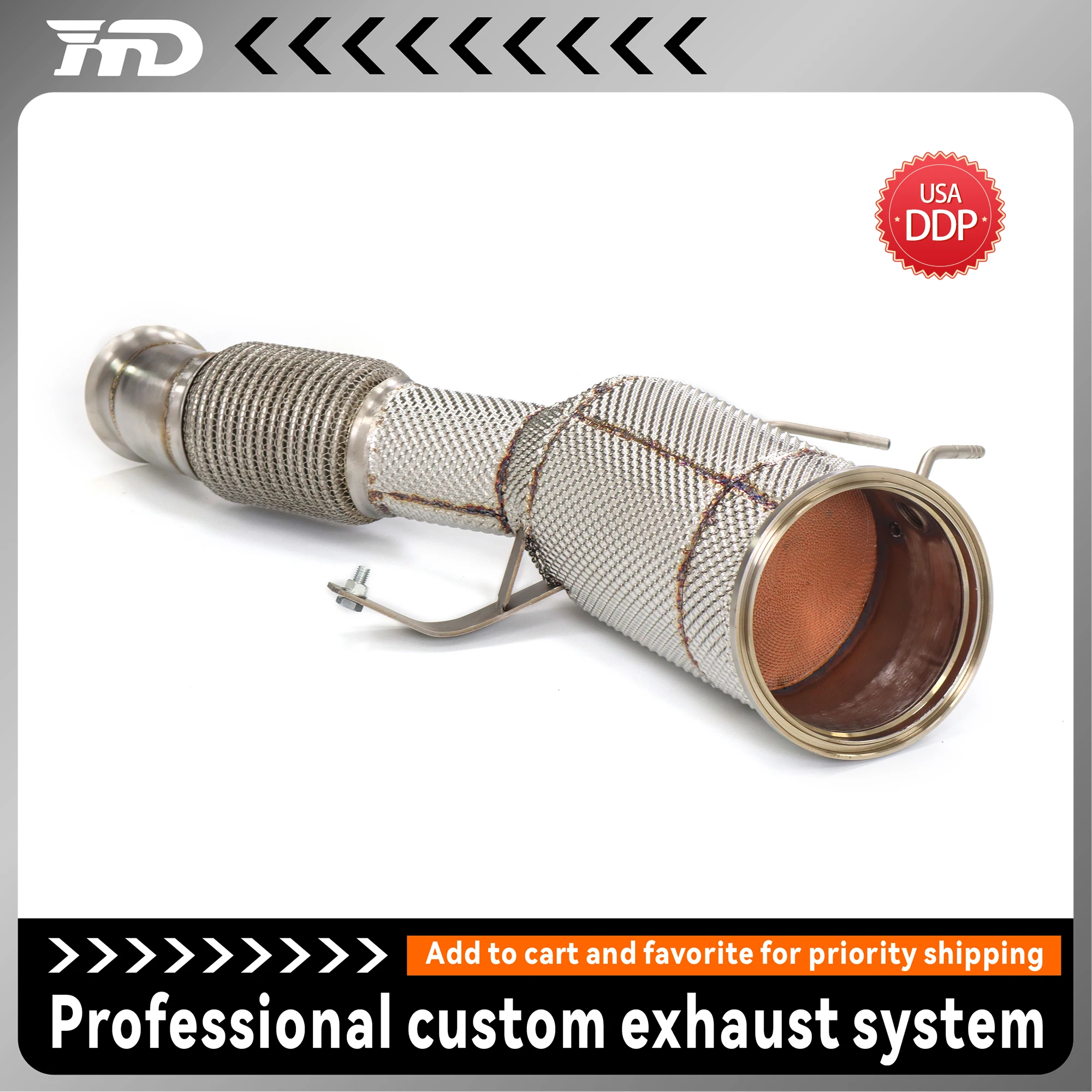 HMD Stainless Steel Exhaust Downpipe for BMW X5 X6 G05 G06 3.0T 2024+ with Heat Shield car Accessory
HMD Stainless Steel Exhaust Downpipe for BMW X5 X6 G05 G06 3.0T 2024+ with Heat Shield car Accessory