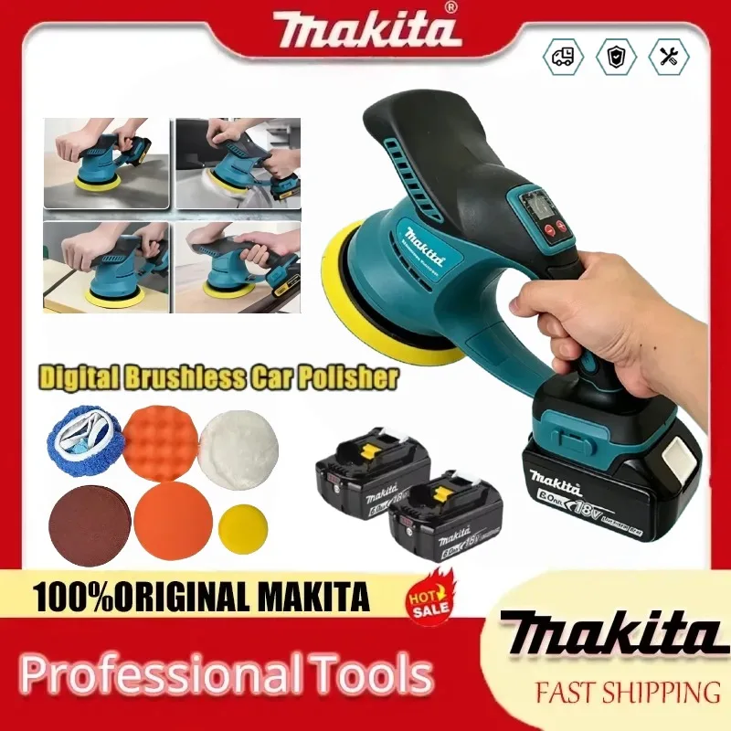 Makita Cordless Car Polisher with Brushless Motor, 6-Speed Adjustable for Detailing and Waxing Sanding Sealing Glaze Tool
Makita Cordless Car Polisher with Brushless Motor, 6-Speed Adjustable for Detailing and Waxing Sanding Sealing Glaze Tool