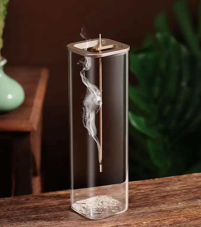 Modern Glass Incense Burner Anti-Ash Flying Incense Holder with Removable Glass Ash Catcher for Home Decor Yoga Meditation
Modern Glass Incense Burner Anti-Ash Flying Incense Holder with Removable Glass Ash Catcher for Home Decor Yoga Meditation