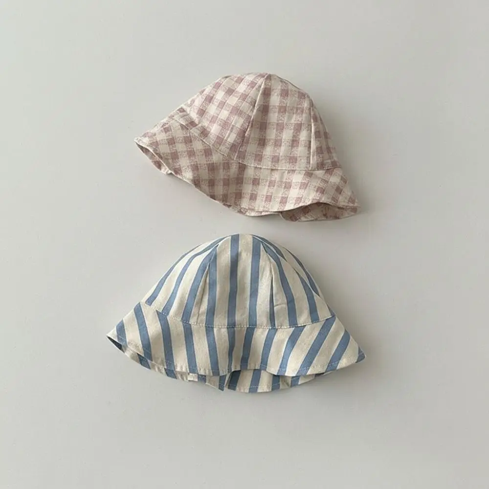 Korean Plaid Baby Bucket Hat Vintage Stripe Dot Print Fisherman Cap for Kids Boy Girl Summer Wide Brim Sunscreen Hats
Korean Plaid Baby Bucket Hat Vintage Stripe Dot Print Fisherman Cap for Kids Boy Girl Summer Wide Brim Sunscreen Hats