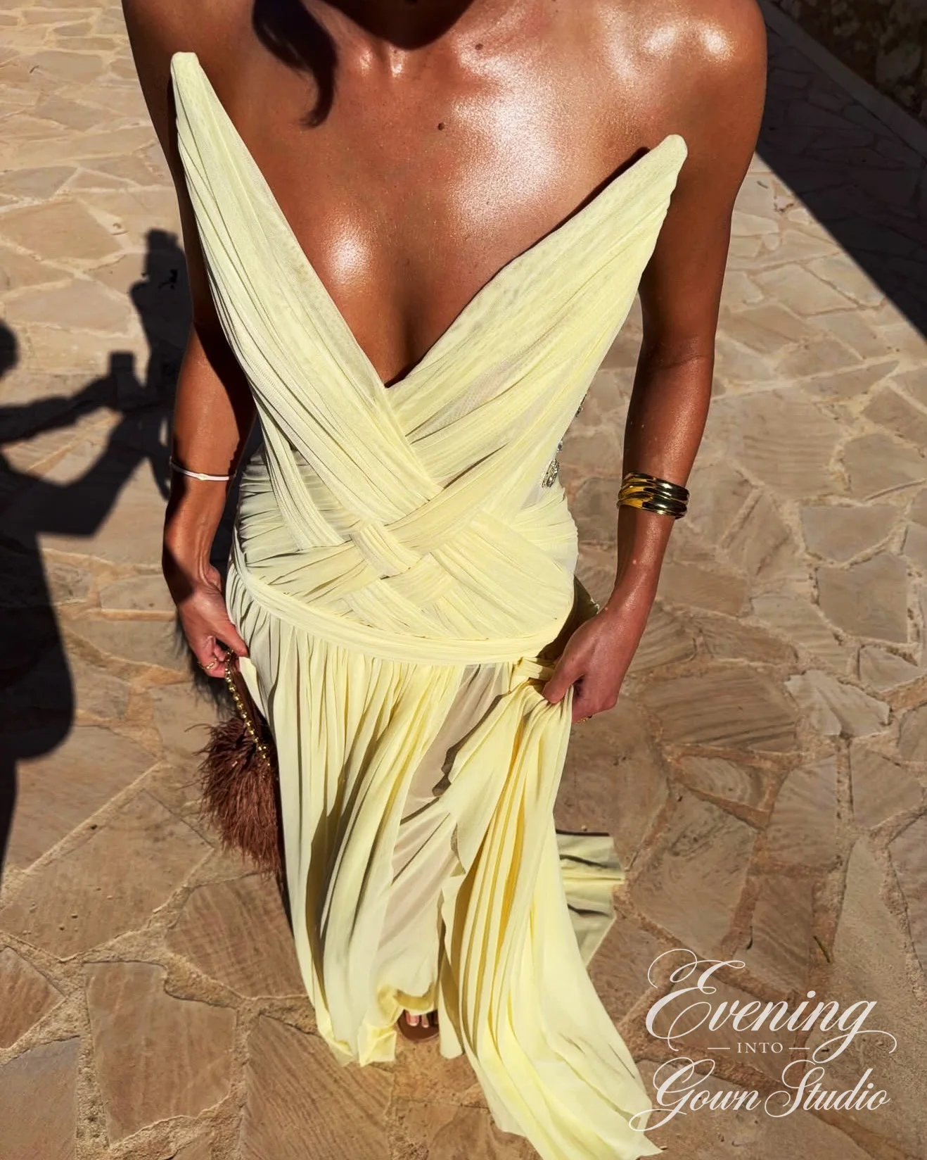 Yellow Chiffon Evening Dress Sweetheart A Line Bone Formal Occasion Dresses Women Beading Prom Party Gowns Customized
Yellow Chiffon Evening Dress Sweetheart A Line Bone Formal Occasion Dresses Women Beading Prom Party Gowns Customized